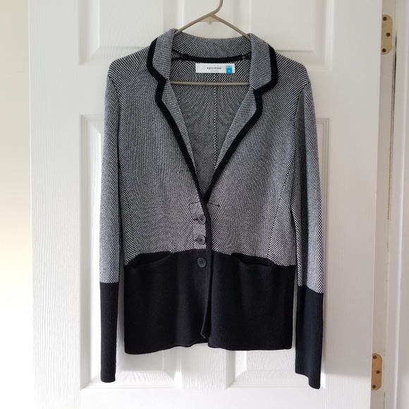 Details about / Sparrow Birdseye Sweater Blazer Size X-Small Black Motif NW ANTHROPOLOGIE Tag